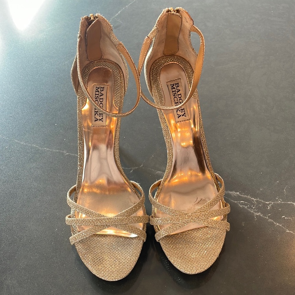 Badgley Mischka Gold Heel
